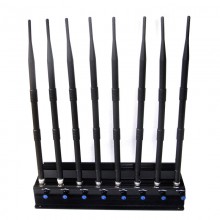 High Power Adjustable Desktop Signal blocker for 3G 4G Cellphone UHF VHF WiFi Devices
